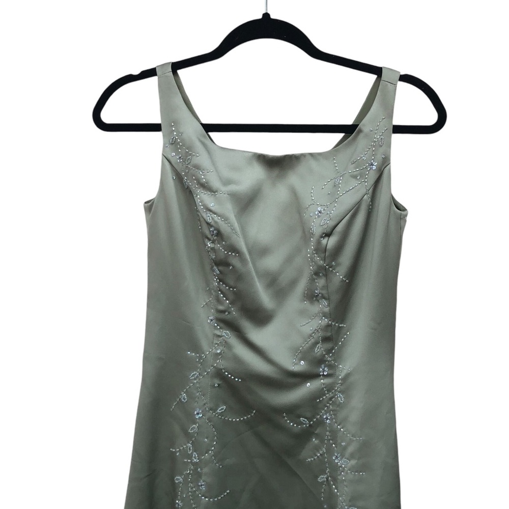 Alexis Mint Green Beaded Formal Dress size 4 - Picture 3 of 7